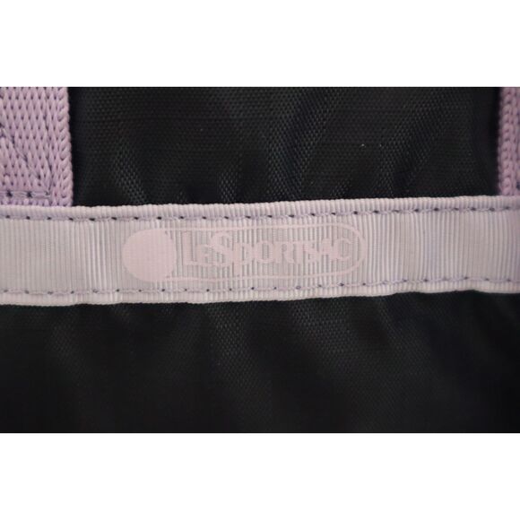 LeSportsac 1636 Women's Navy Blue/Lavender Top Mini North/South Tote Bag - Picture 7 of 13